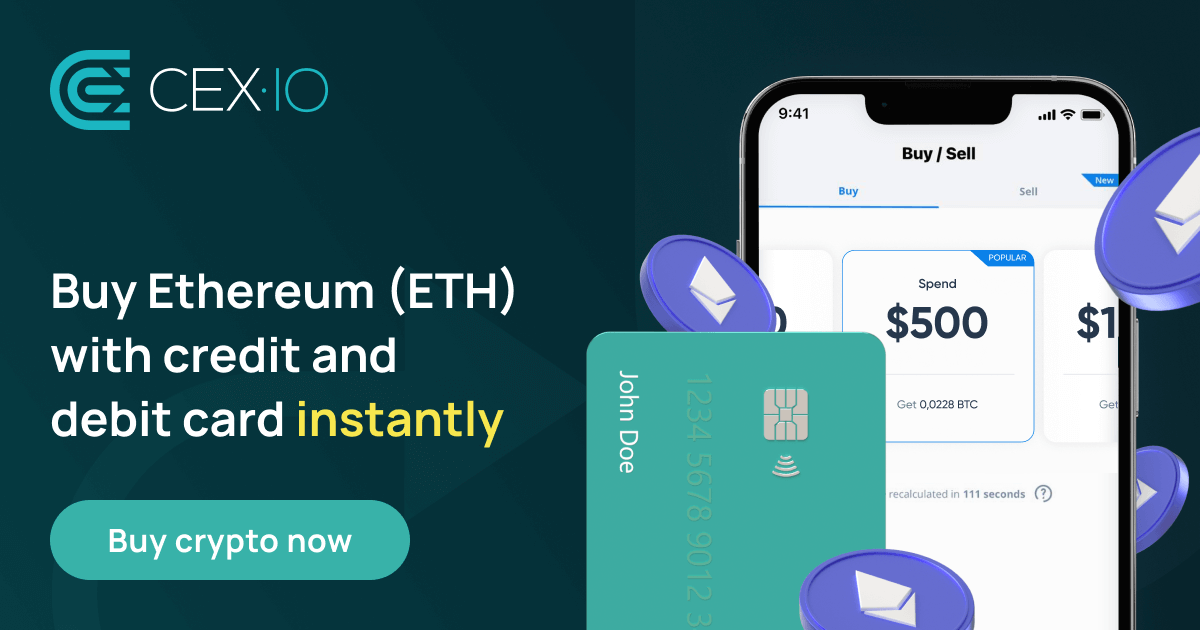 Buy Ethereum (ETH) With Credit & Debit Card Instantly - CEX.IO