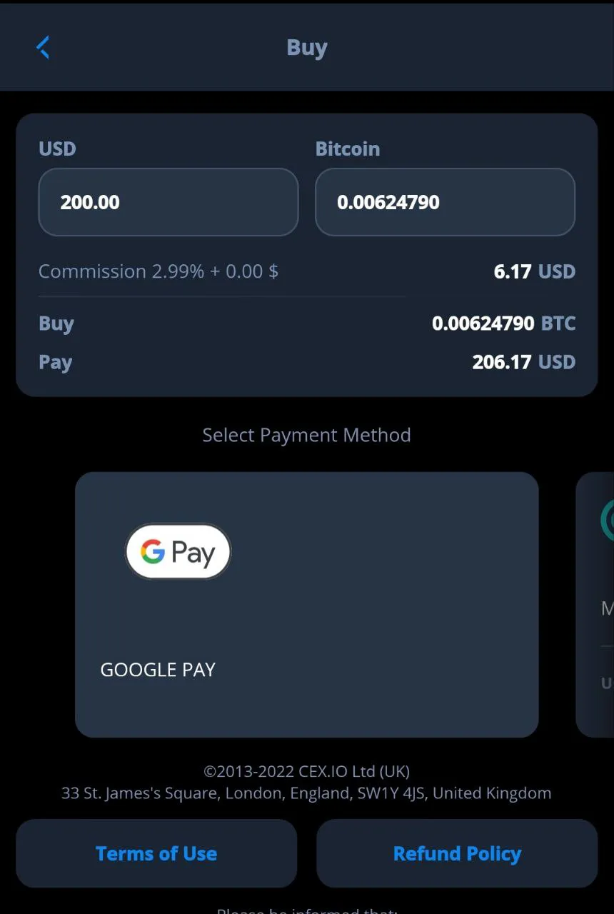 google pay to buy crypto